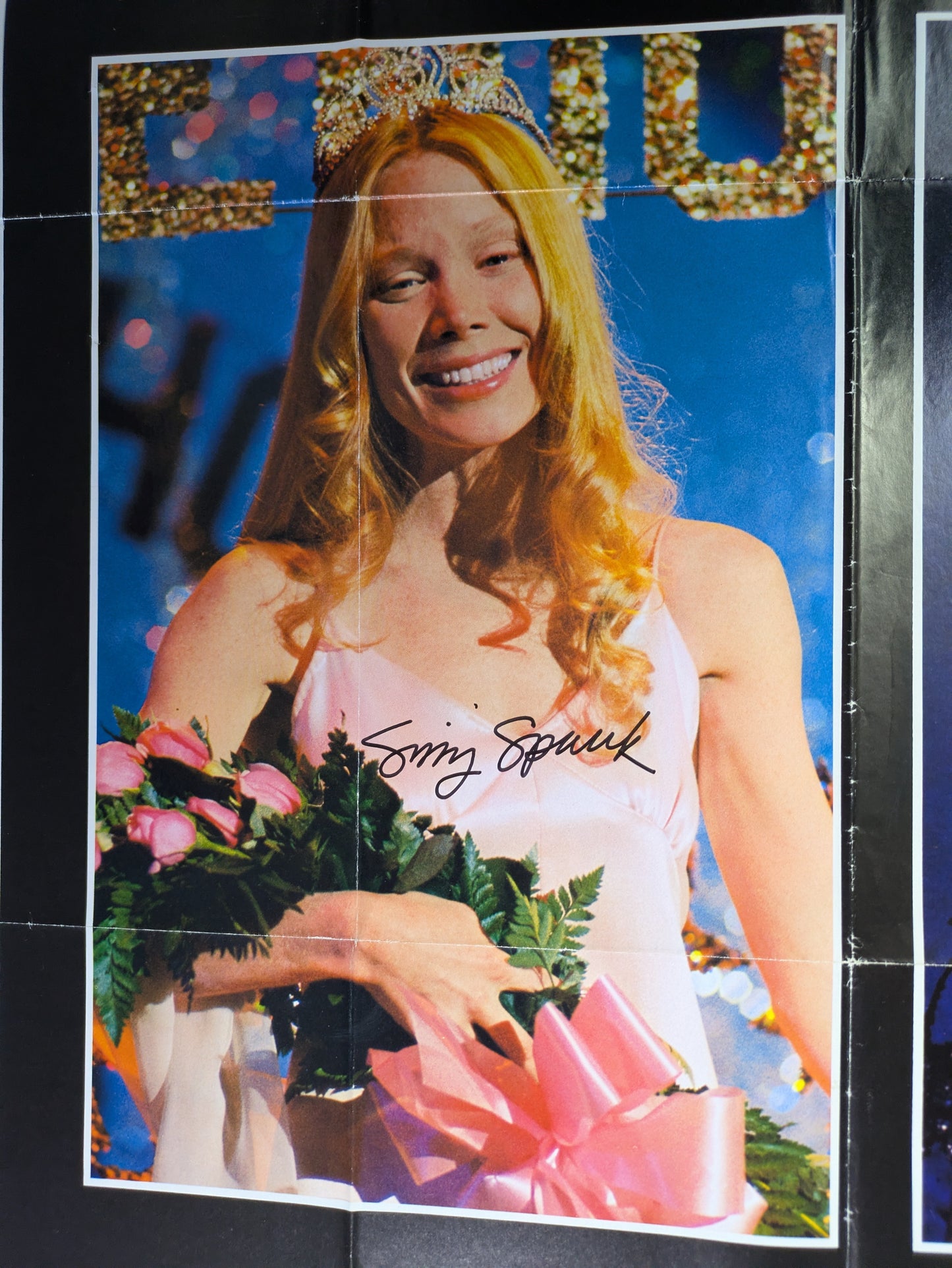 Carrie 1976 Original 27x41 One Sheet Movie Signed / Autographed By Sissy Spacek