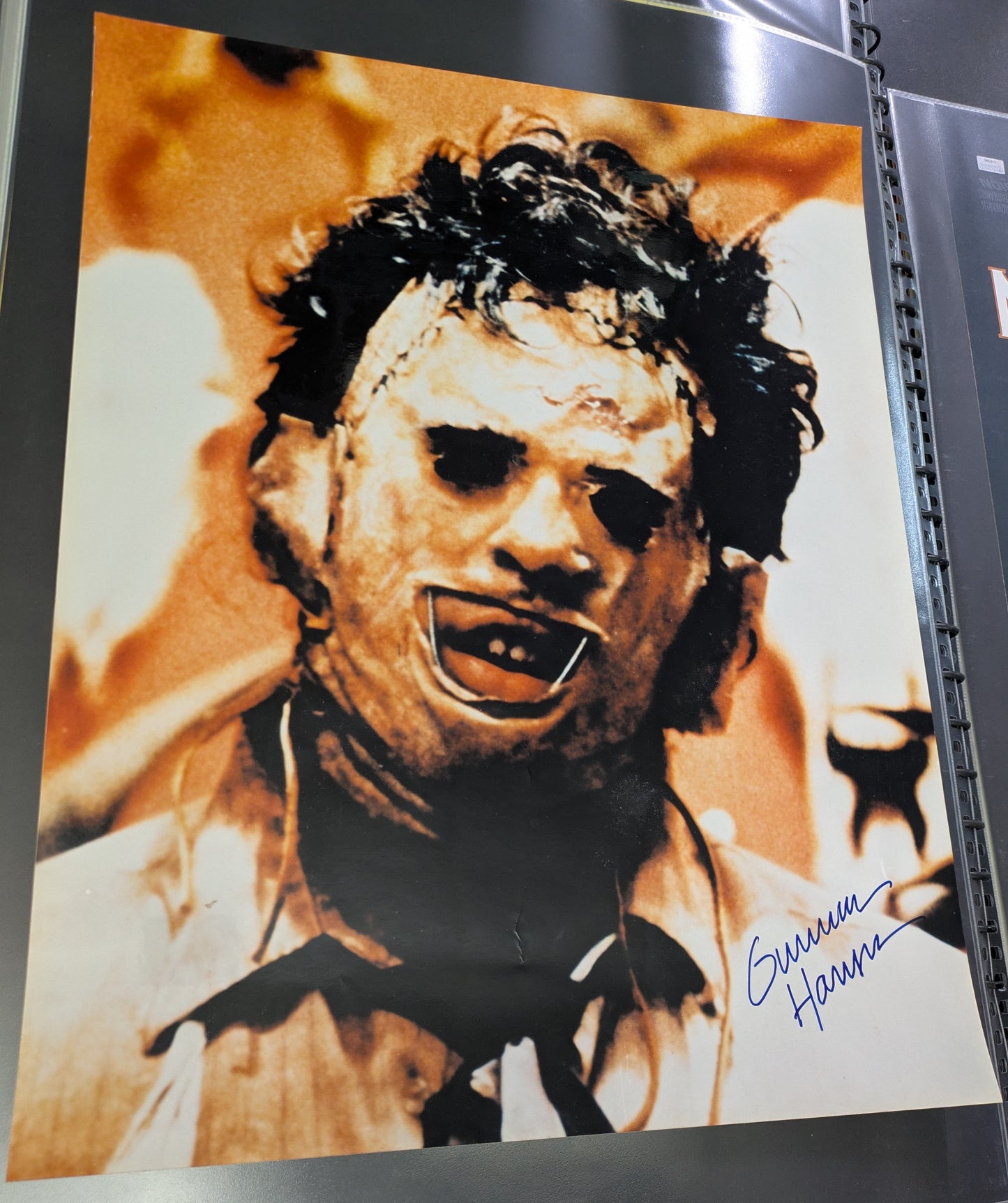 Gunnar Hansen Signed 16x20 Texas Chainsaw Massacre Autographed Photo COA Horror