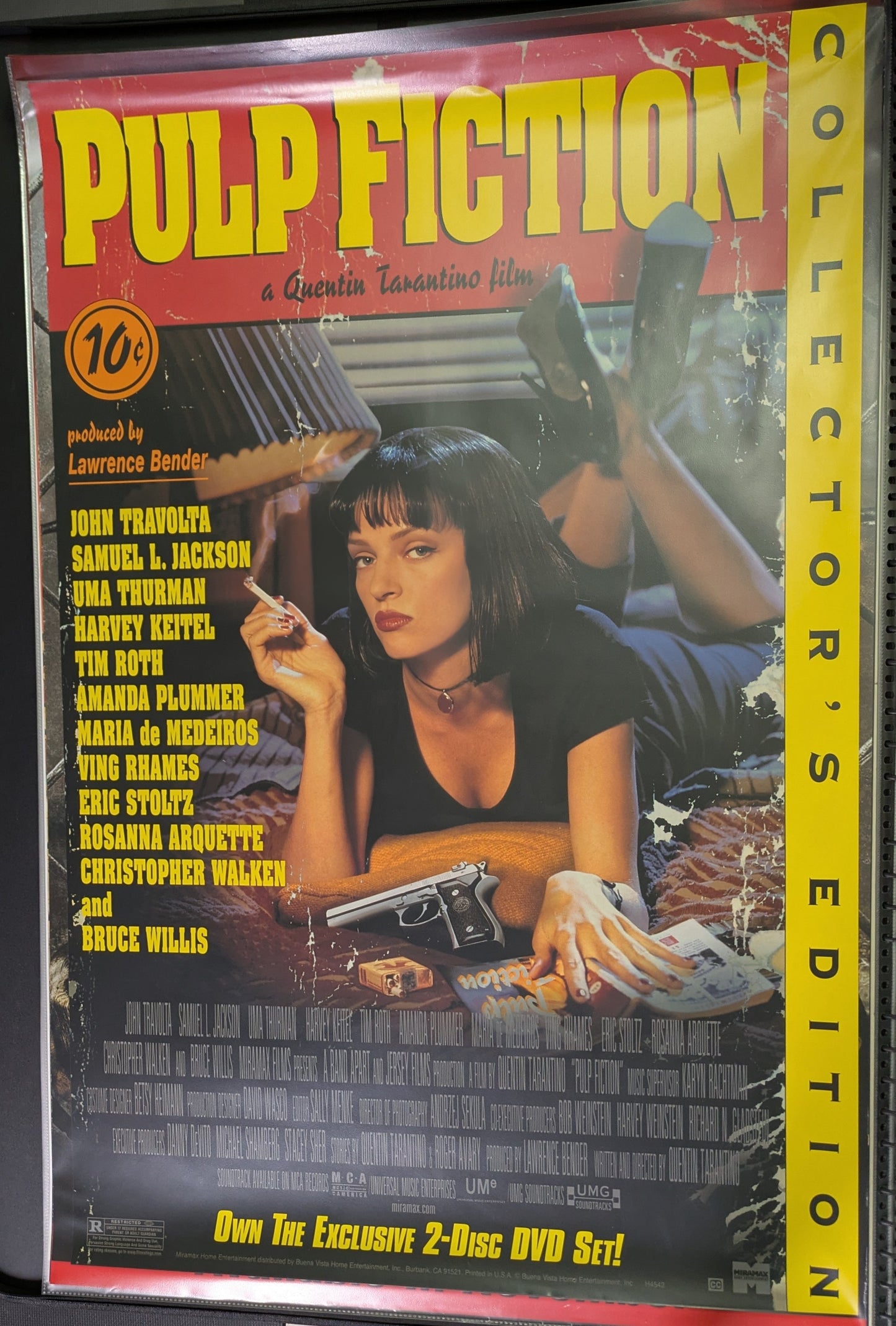 Pulp Fiction Original 27x40 Poster One Sheet Video Store DVD Release Promo