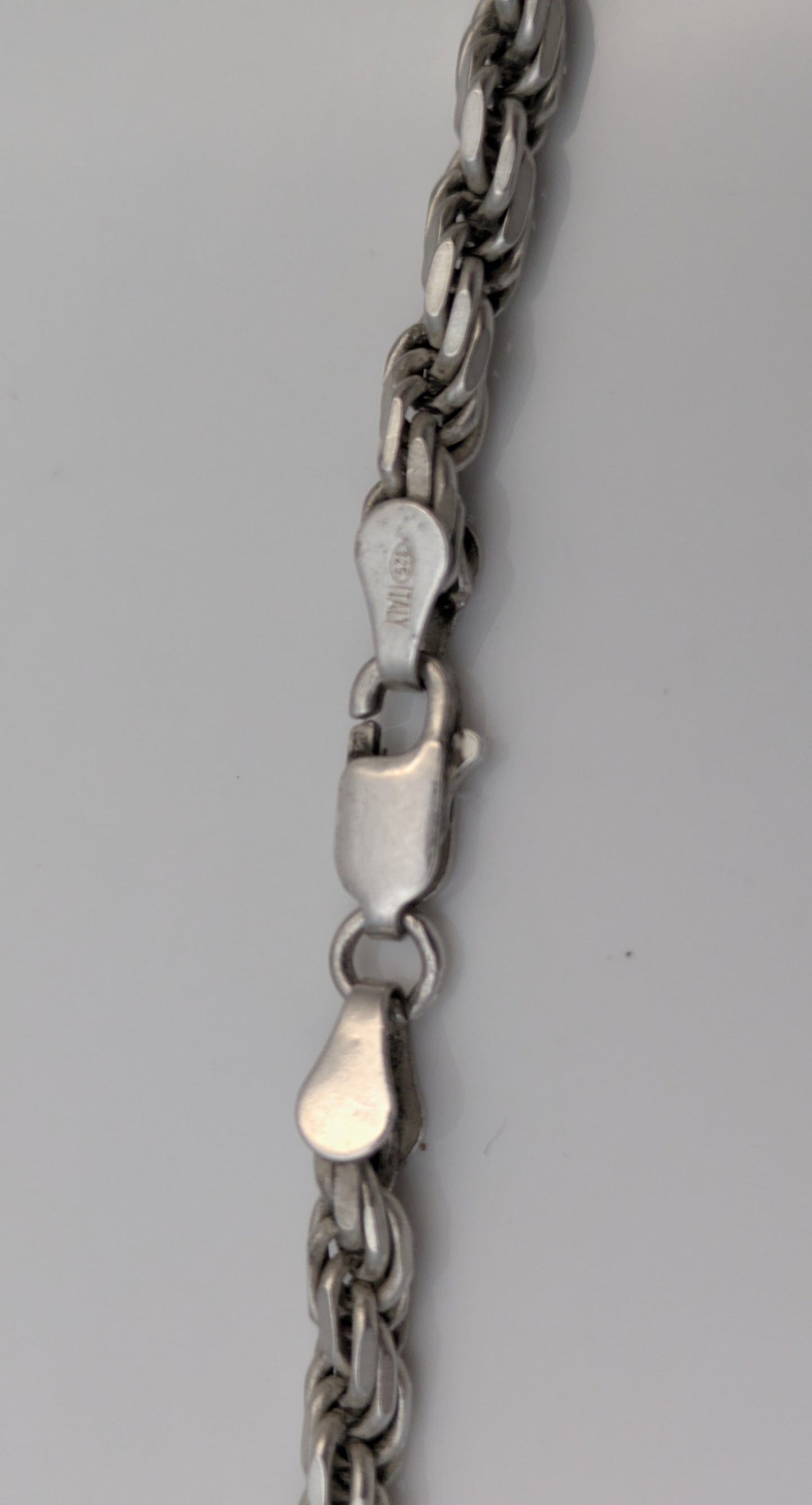925 Sterling Silver Diamond Cut Rope Chain / Necklace 3.5mm 22 Inches 24+ Grams