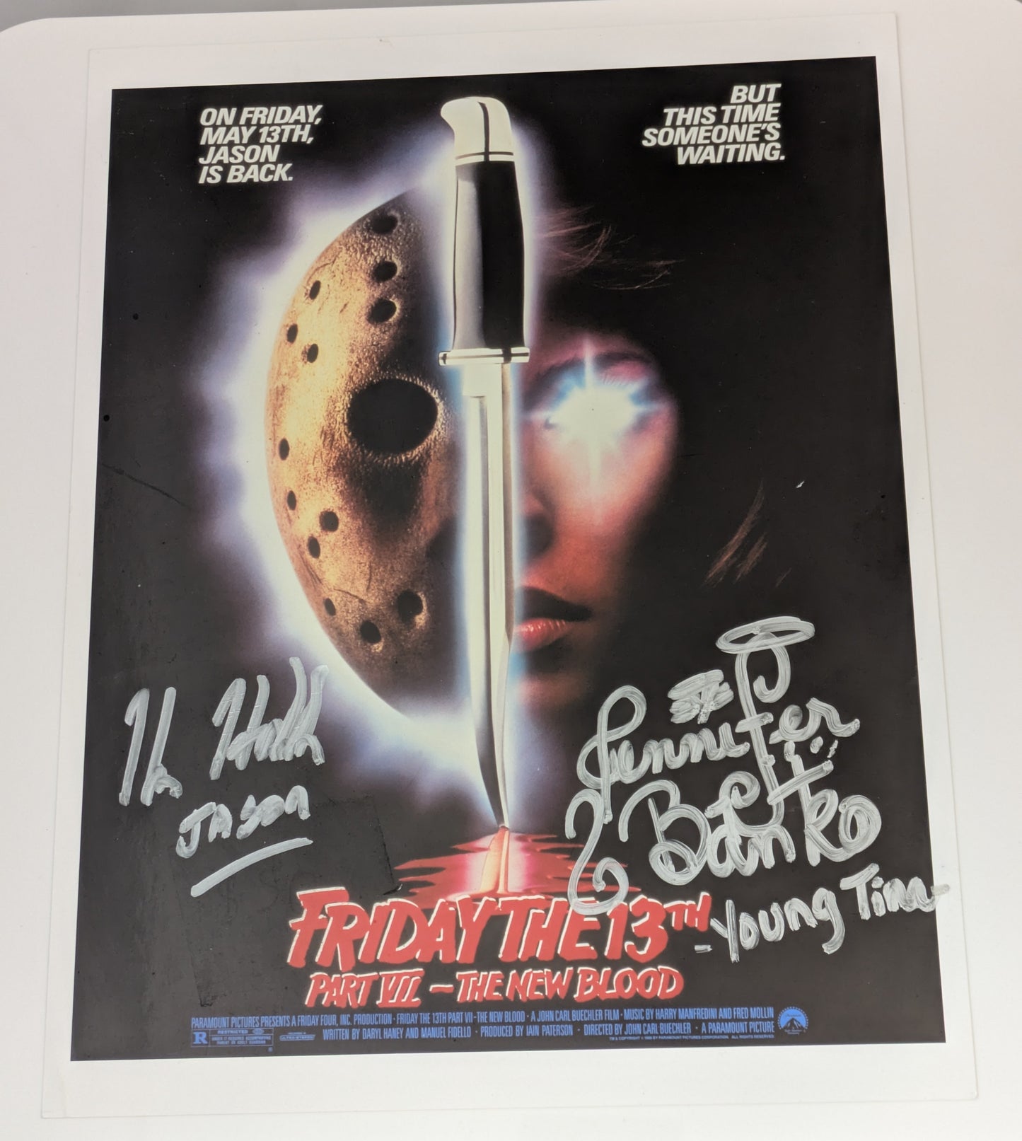 Kane Hodder Jennifer Banko Signed 8.5 x 11 Photo Friday The 13th Part VII