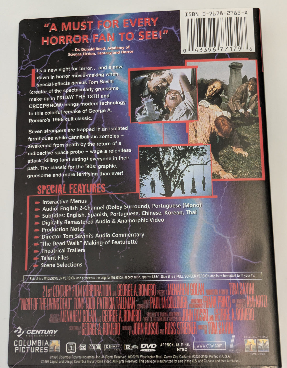 Tom Savini Signed Night Of The Living Dead 1990 DVD