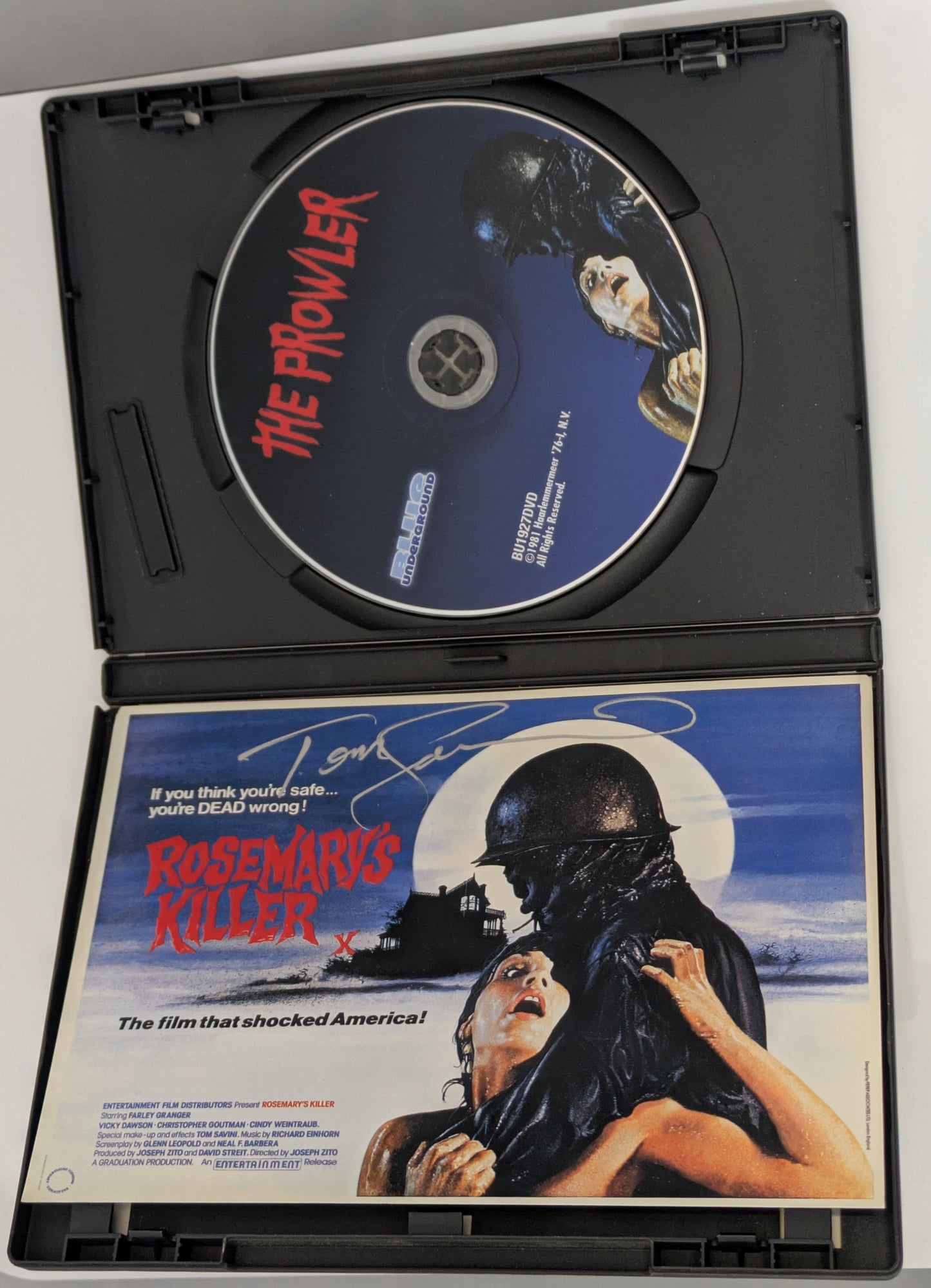 Tom Savini Signed Autographed x2 The Prowler DVD Horror Slasher Movie Halloween