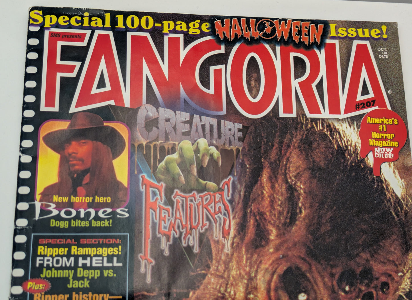 Fangoria Magazine #207 Signed By Stan Winston Halloween Creature Features Issue