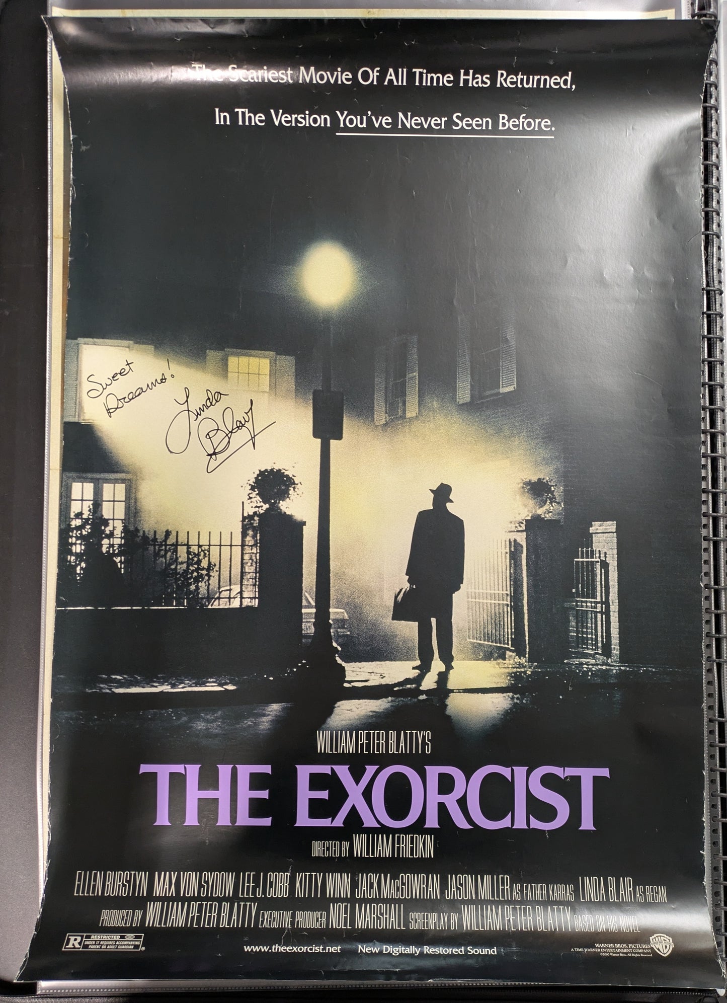 The Exorcist 27x40 D/S Poster Signed By Linda Blair 2000 Re-release One Sheet