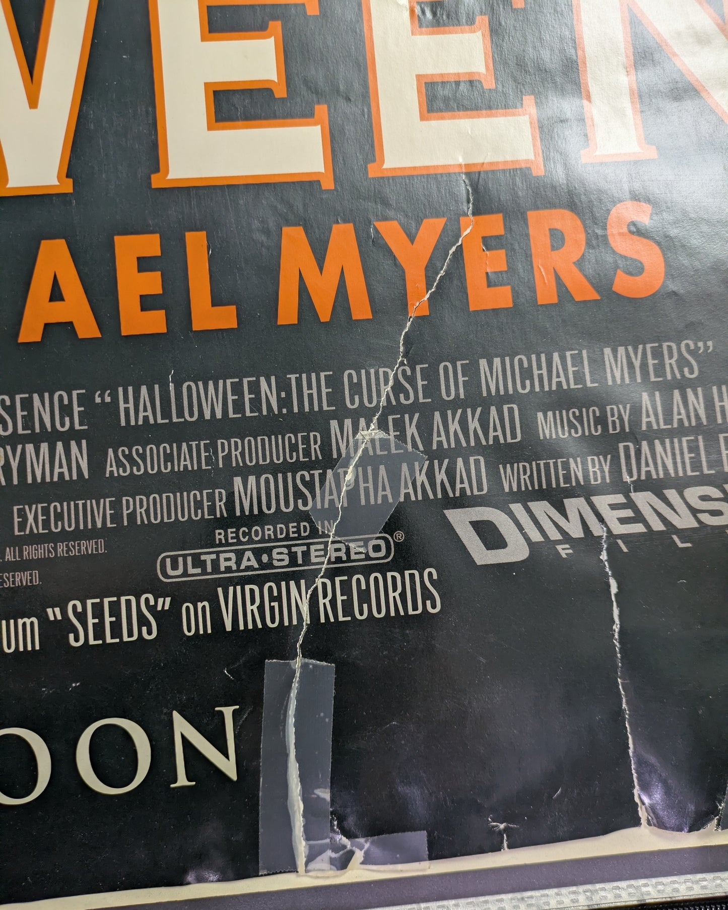 Halloween Curse Of Michael Myers Original 27x40 Poster Signed George P Wilbur
