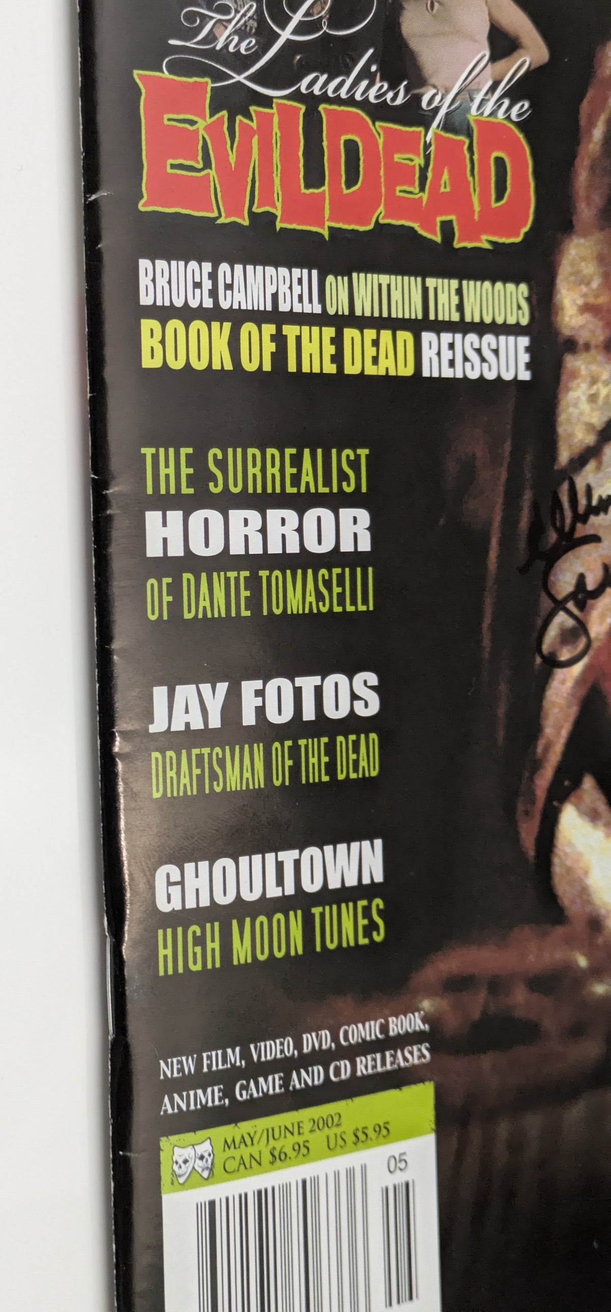 Evil Dead Cast Signed Rue Morgue Magazine Bruce Campbell Ellen Theresa Betsy