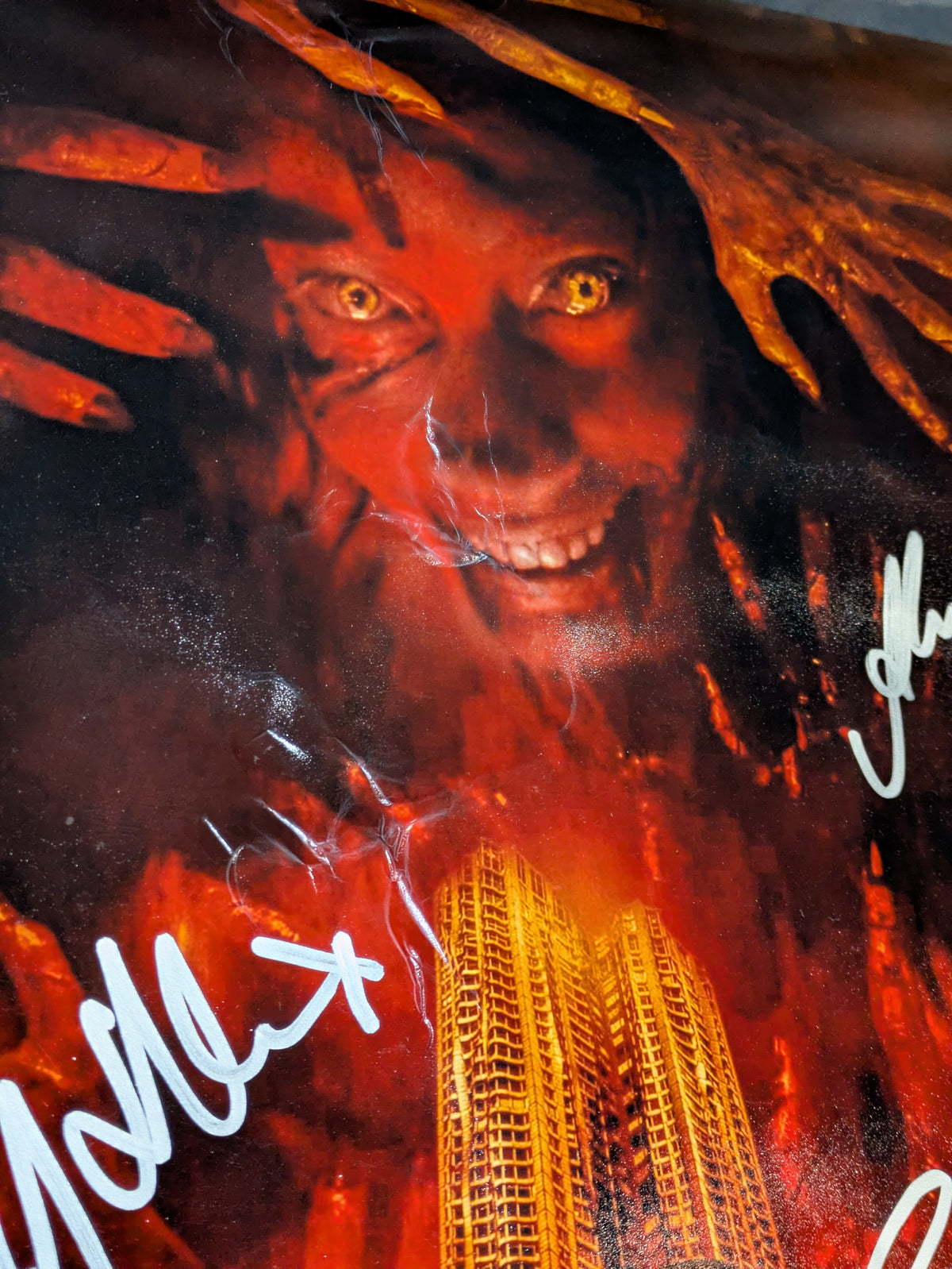 Evil Dead Rise 12x18 Poster Cast Signed x5 Bruce Campbell Sam Raimi JSA -Damaged