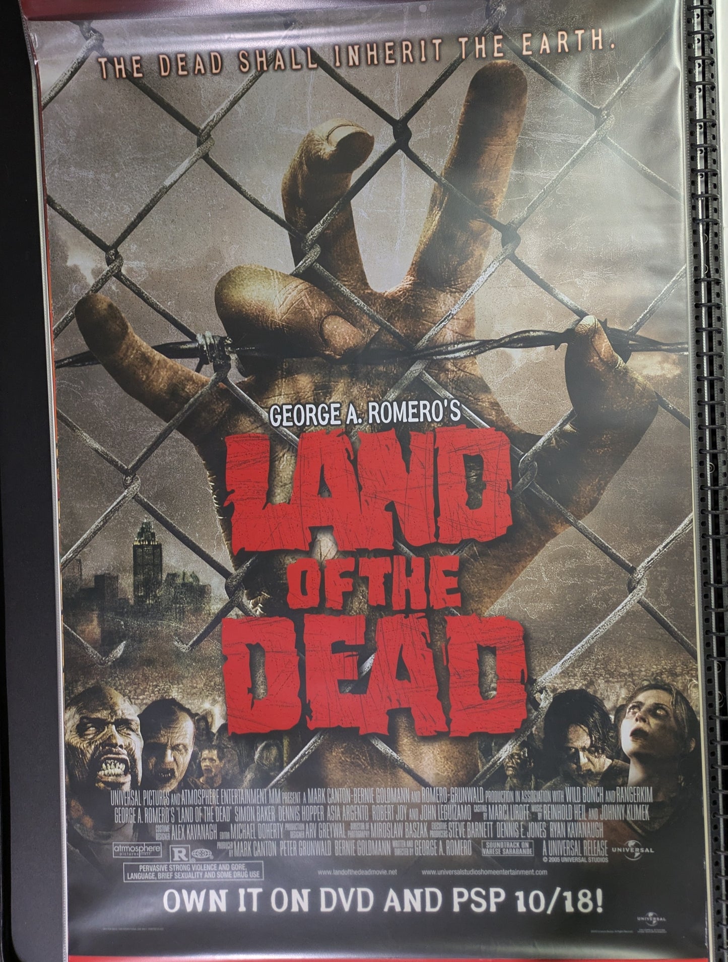 George A Romero Land Of The Dead Original 27x40 Poster One Sheet Video Store DVD