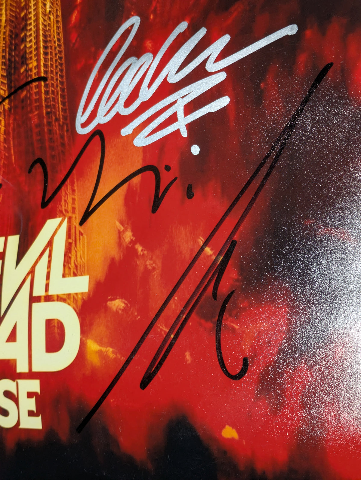 Evil Dead Rise 12x18 Poster Cast Signed x5 Bruce Campbell Sam Raimi JSA -Damaged