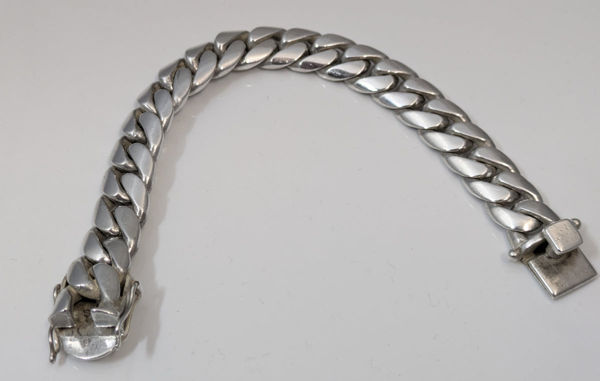 Miami Cuban Link Chain Bracelet 999 Silver 8" 14mm 111 Grams Handmade