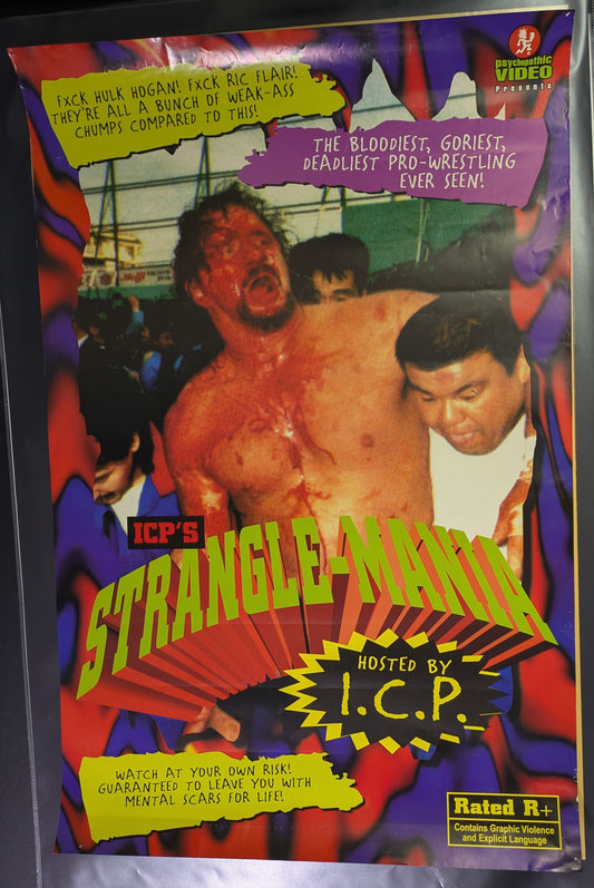 Insane Clown Posse Strangle-Mania Original Poster ICP JCW Wrestling Terry Funk