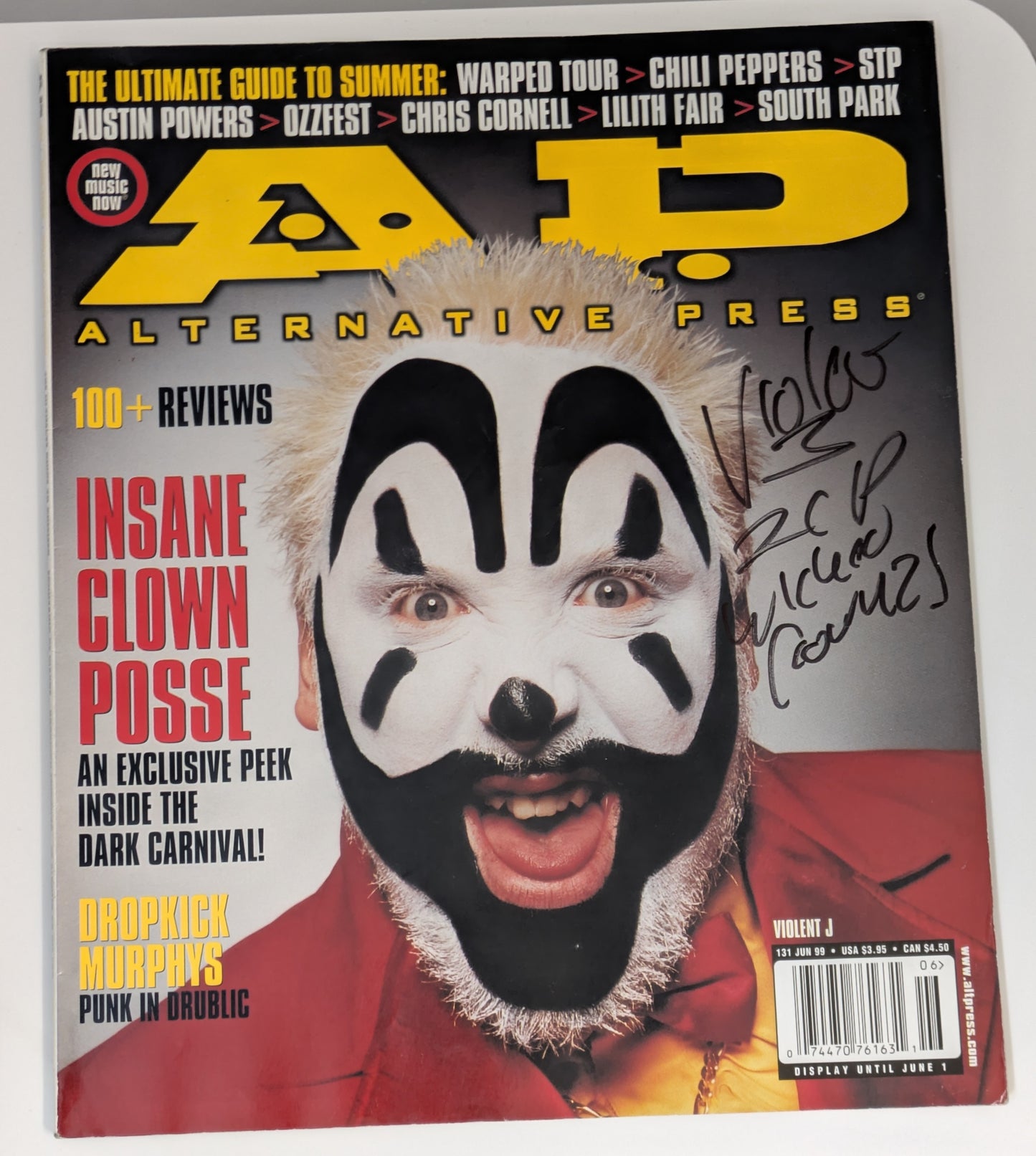 Insane Clown Posse Violent J Signed Alternative Press AP Magazine 131 1999