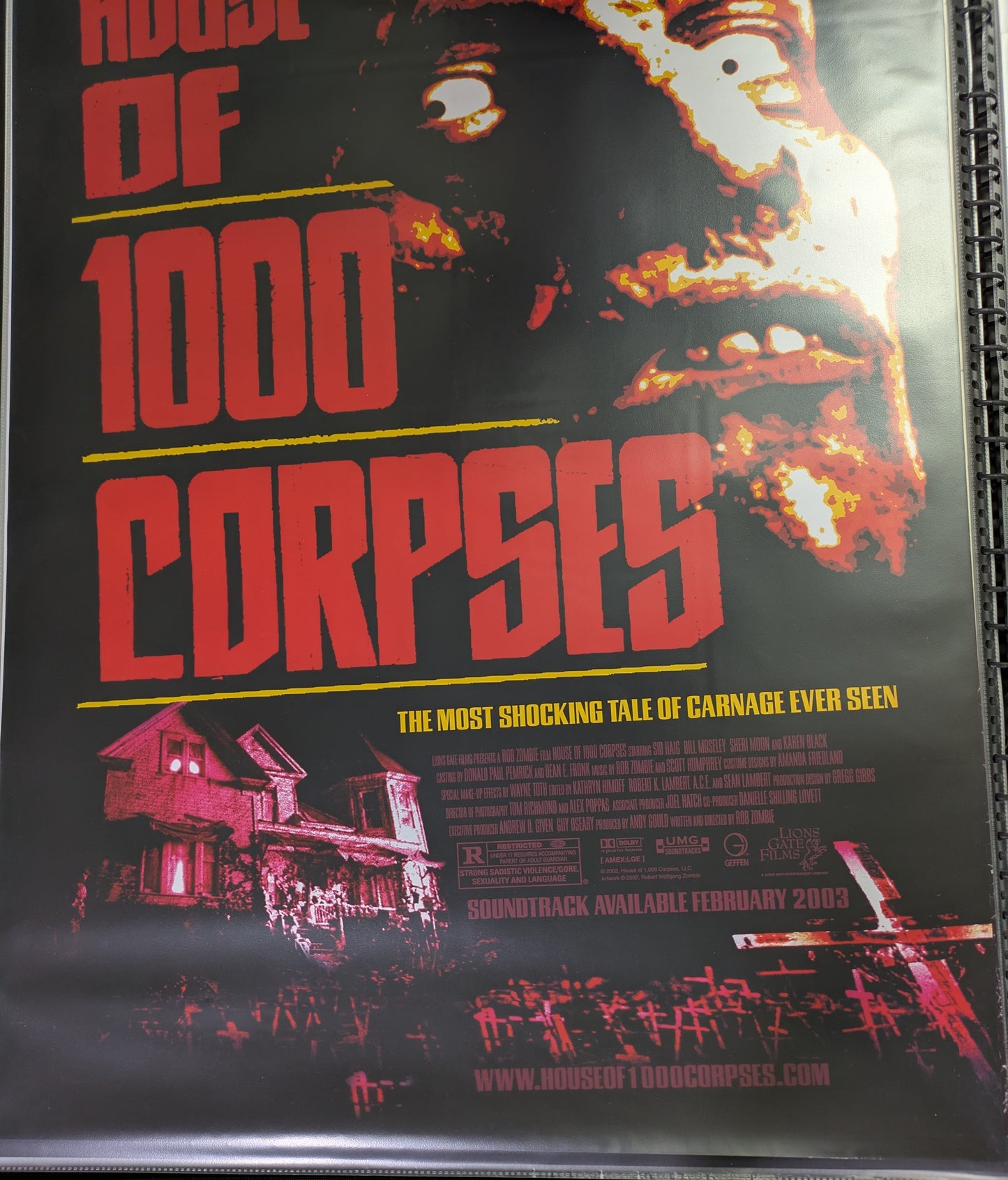 House Of 1000 Corpses 2003 Original 27x40 One Sheet Halloween Movie Poster