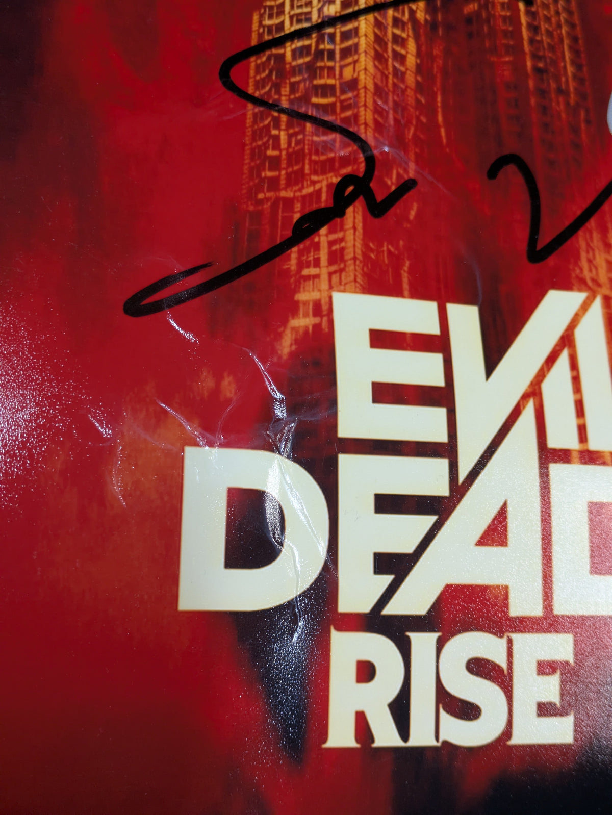 Evil Dead Rise 12x18 Poster Cast Signed x5 Bruce Campbell Sam Raimi JSA -Damaged