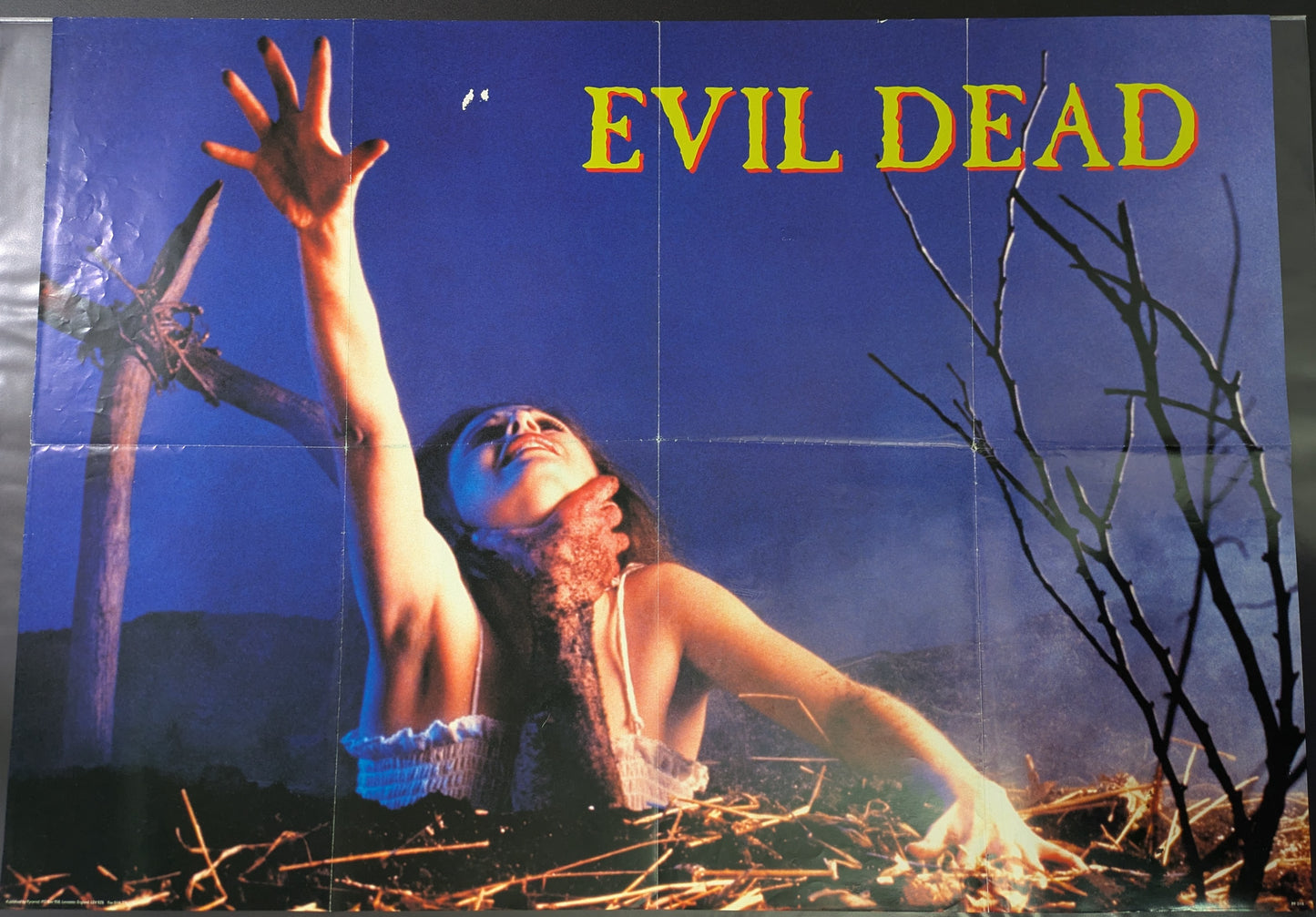 Evil Dead 24x34 Vintage Import Movie Poster Folded / Used - Pyramid England
