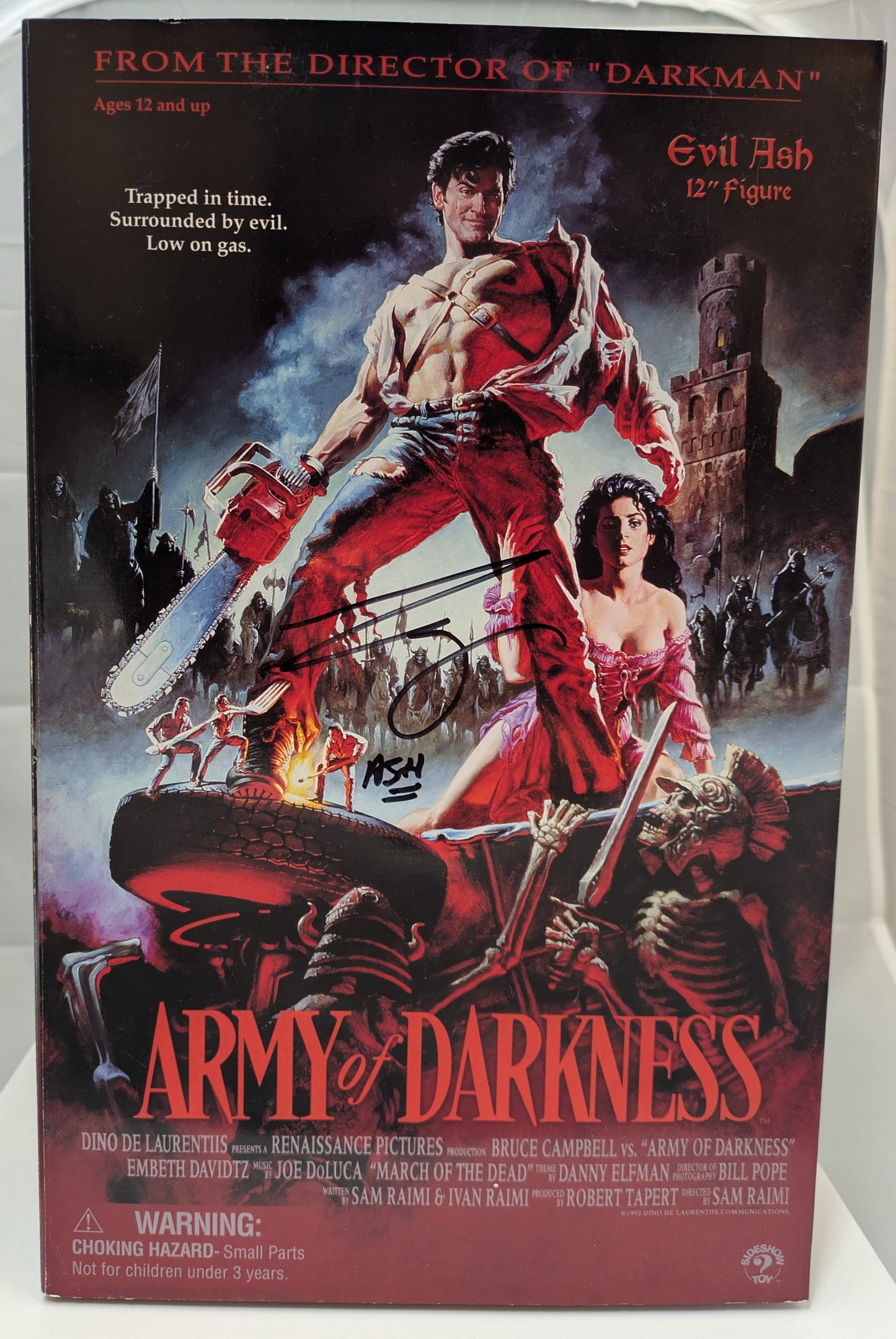 Bruce Campbell Signed Sideshow Evil Ash 12" Figure Army Of Darkness Evil Dead
