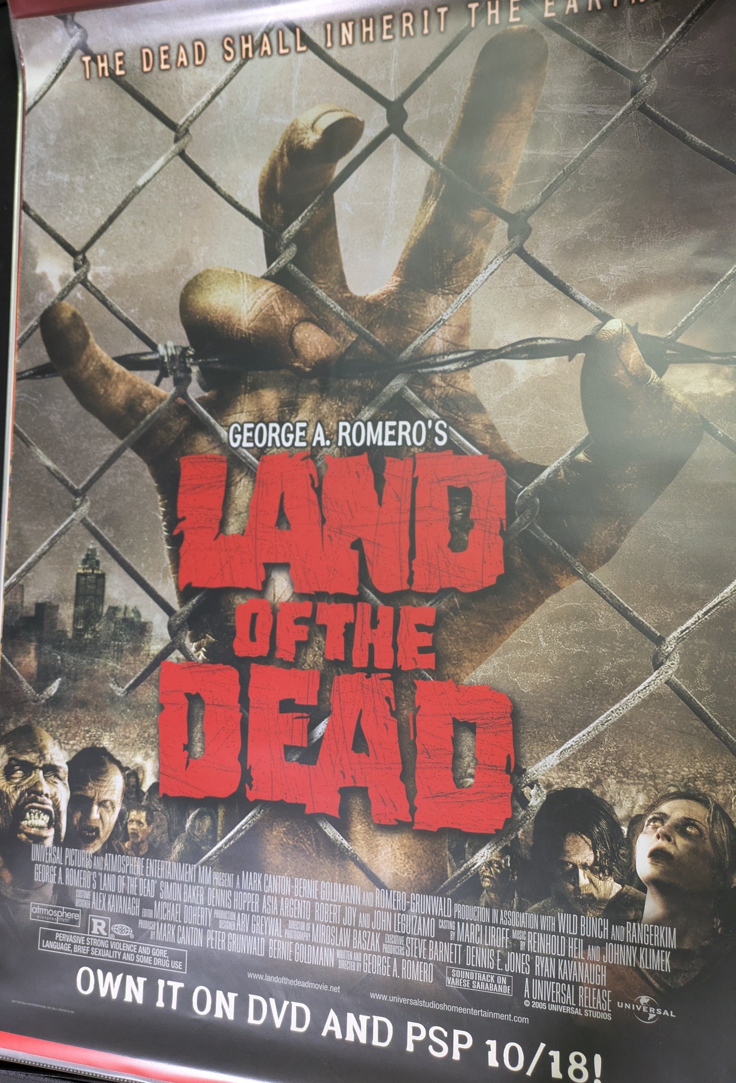 George A Romero Land Of The Dead Original 27x40 Poster One Sheet Video Store DVD