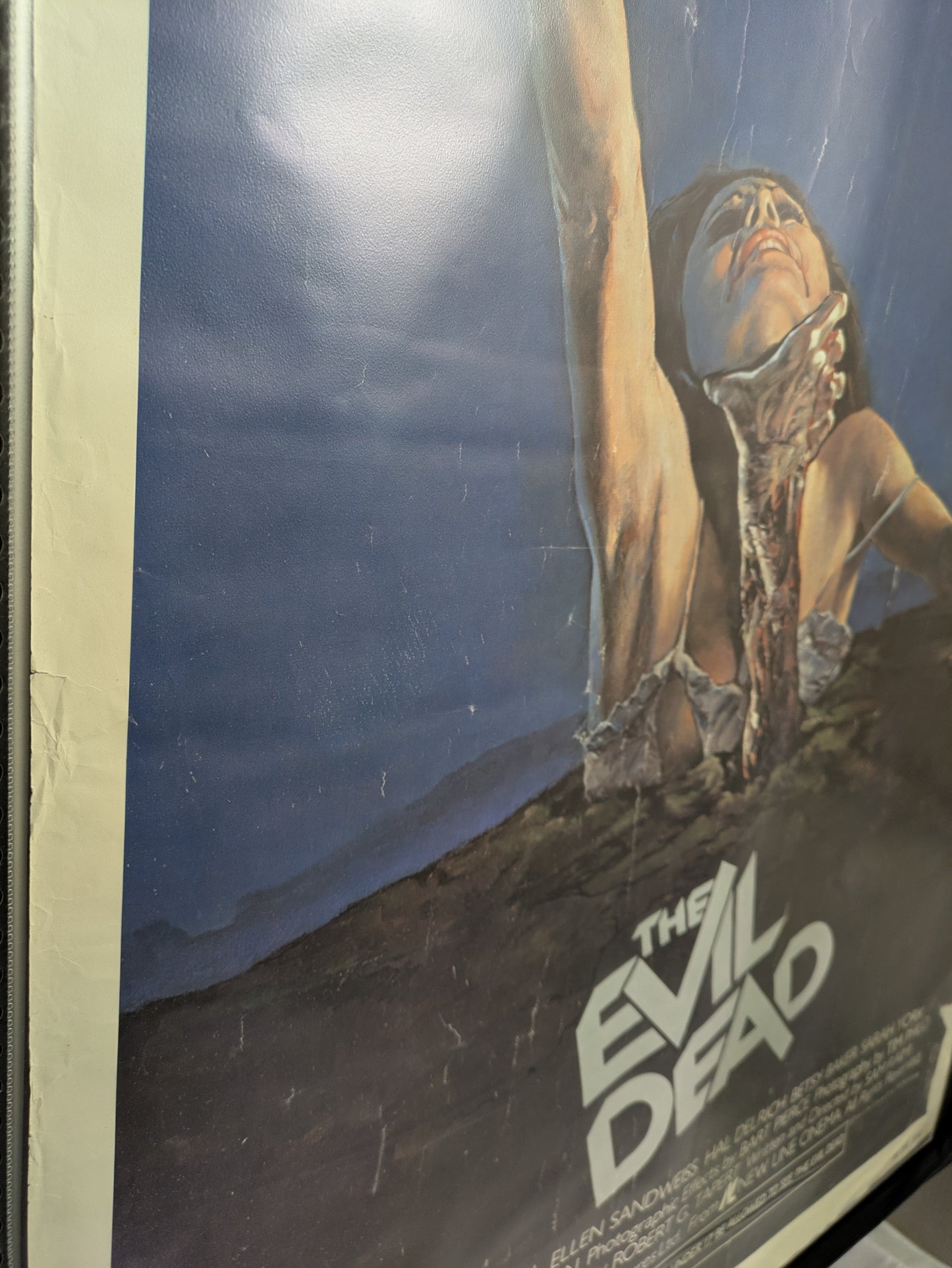 Evil Dead 27x41 Original One Sheet Rental Store Movie Poster 1983 - Rough Shape