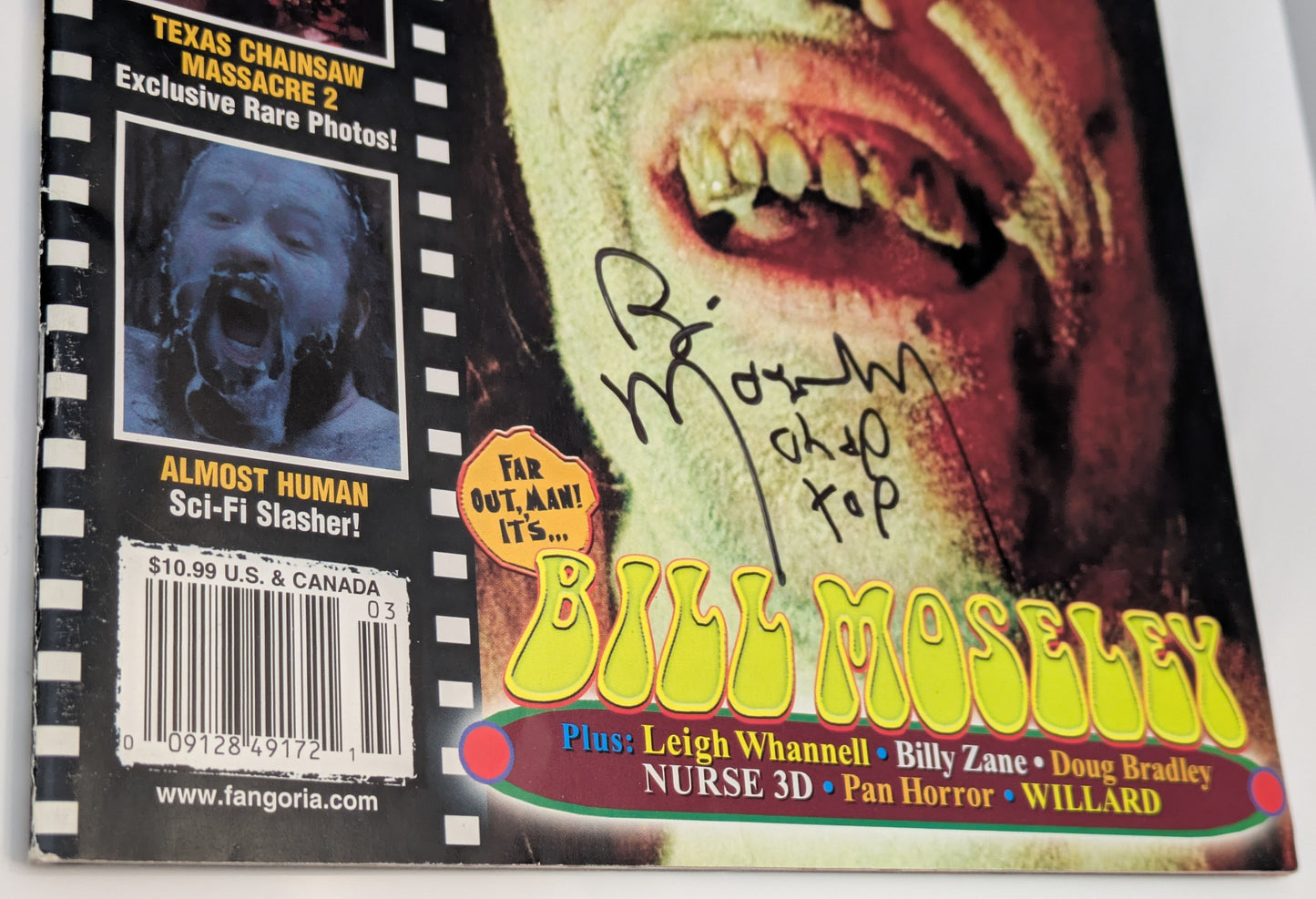 Fangoria Magazine #331 Signed By Bill Moseley Chop Top Texas Chainsaw Massacre 2
