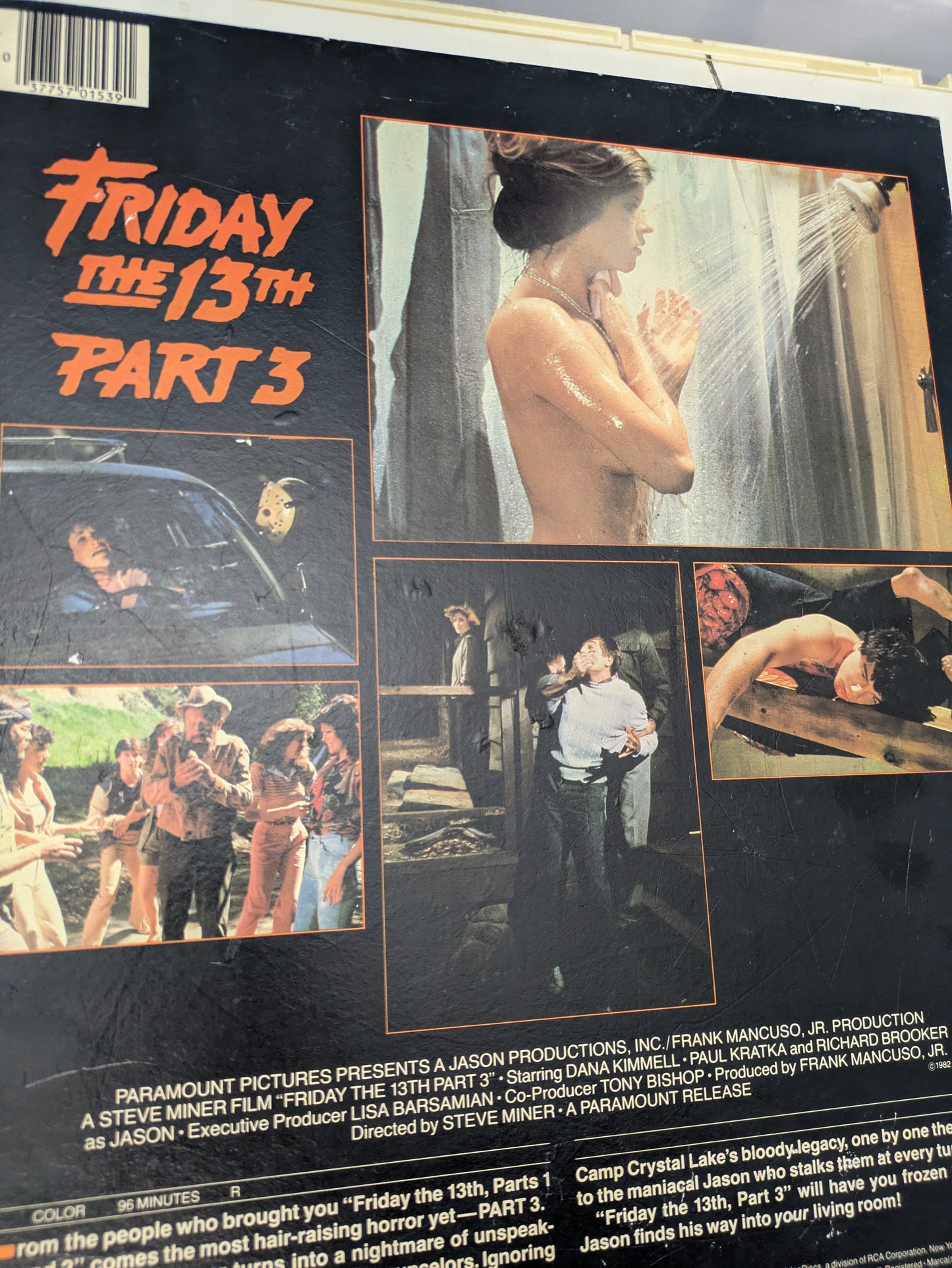 Friday The 13th Part 3 Cast Signed CED Video Disc Vintage Rough Shape