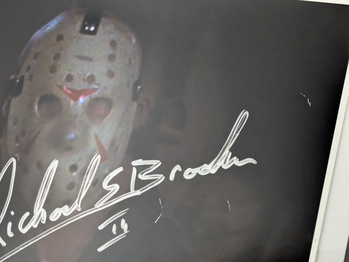 Richard Brooker Friday The 13th Part 3 Signed  8.5 x 11 Photo Jason Voorhees COA
