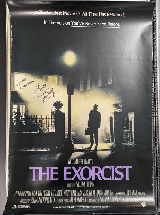 The Exorcist 27x40 D/S Poster Signed By Linda Blair 2000 Re-release One Sheet