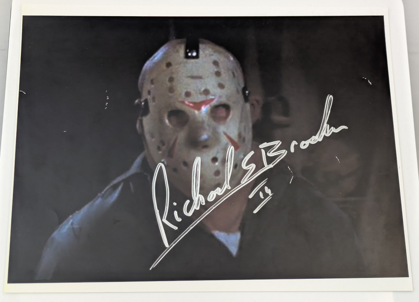 Richard Brooker Friday The 13th Part 3 Signed  8.5 x 11 Photo Jason Voorhees COA