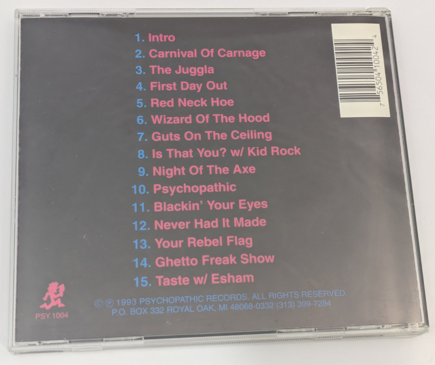 ICP Carnival Of Carnage CD 1st Pressing Cinram Insane Clown Posse Detroit Rap