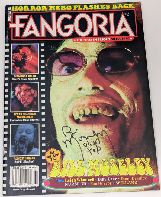 Fangoria Magazine #331 Signed By Bill Moseley Chop Top Texas Chainsaw Massacre 2