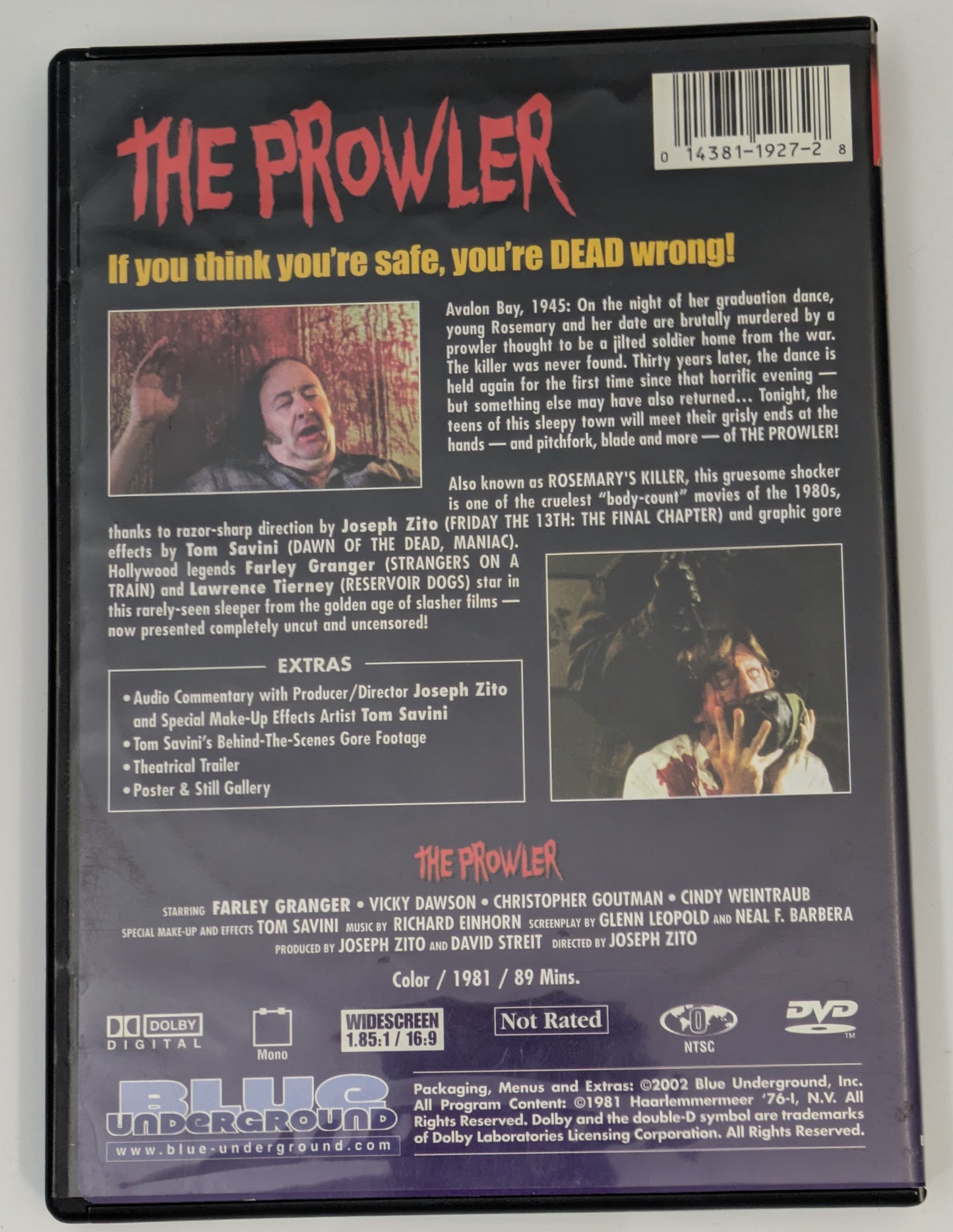 Tom Savini Signed Autographed x2 The Prowler DVD Horror Slasher Movie Halloween