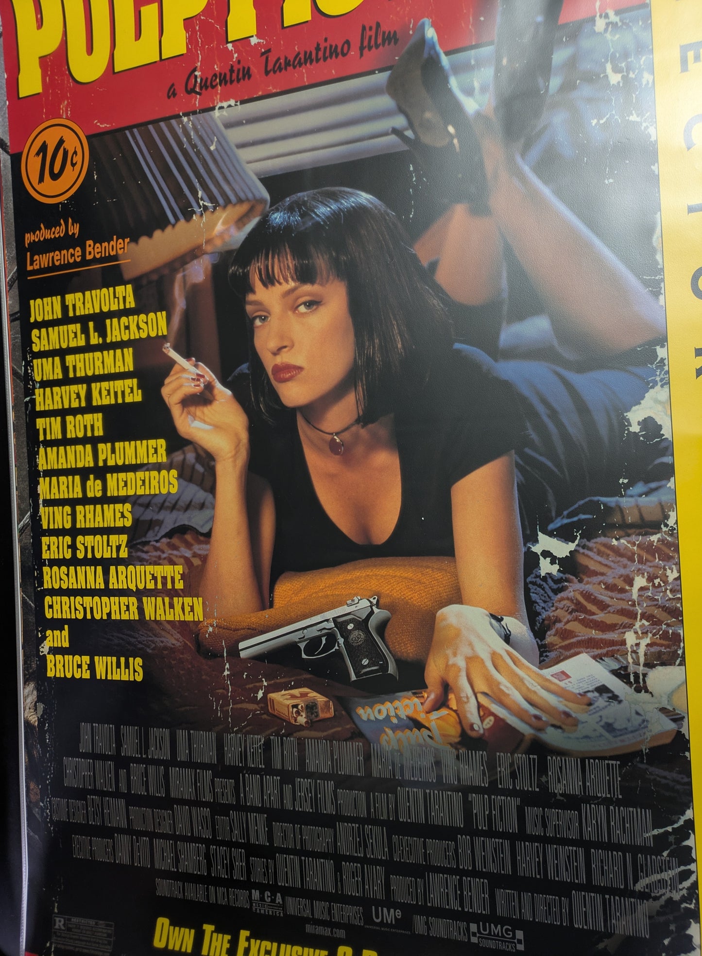 Pulp Fiction Original 27x40 Poster One Sheet Video Store DVD Release Promo