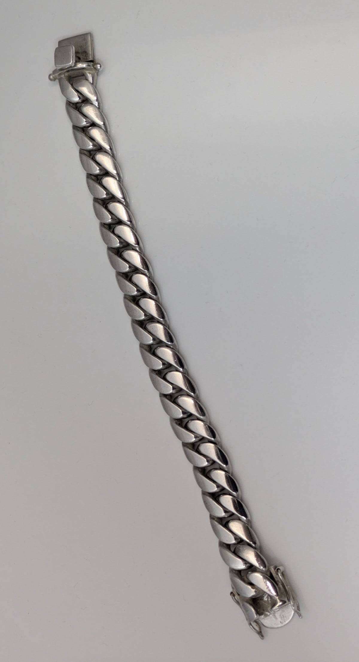 Miami Cuban Link Chain Bracelet 999 Silver 8" 14mm 111 Grams Handmade