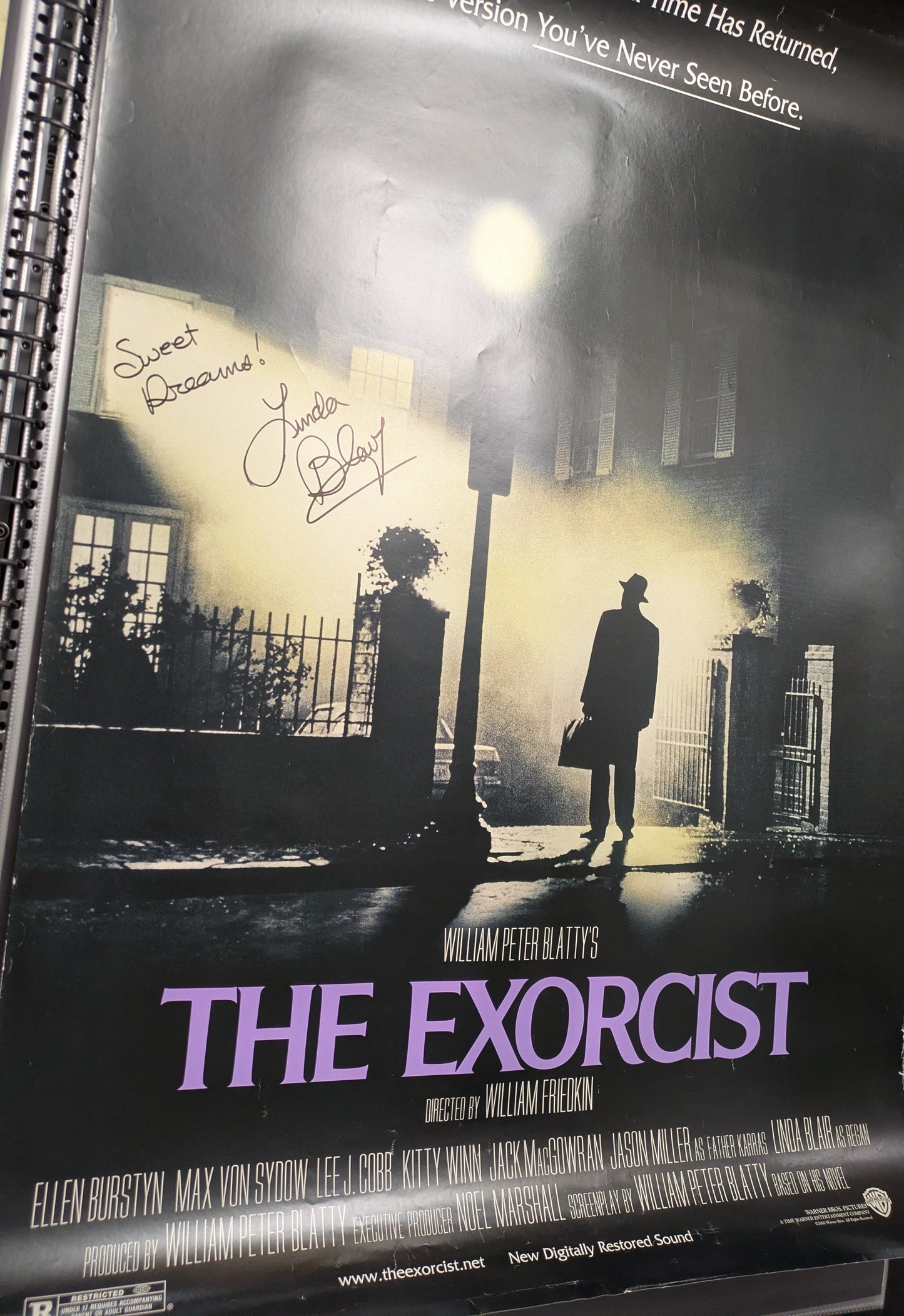 The Exorcist 27x40 D/S Poster Signed By Linda Blair 2000 Re-release One Sheet